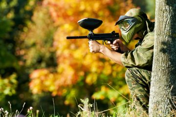 Profitez de jouer au paintball dans un magnifique décor automnal